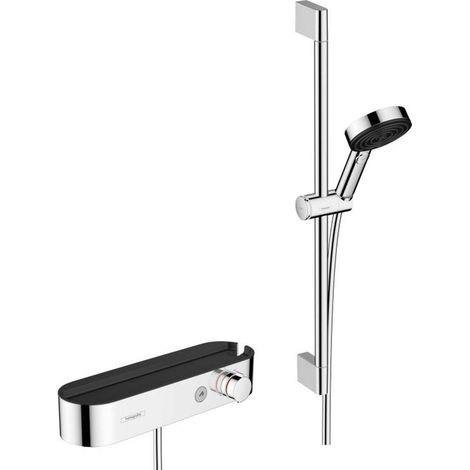 Hansgrohe Pulsify Select - Set doccia termostatico Relaxation, 3 getti, con asta saliscendi 65 cm, cromo 24260000 (1/5)