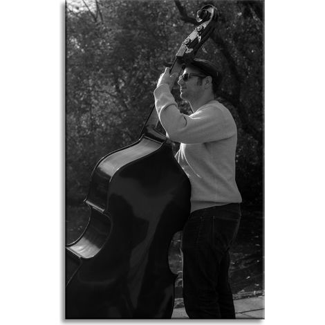Lienzo impreso Música Músico Contrabajo 50x80 cm