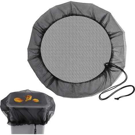 Schutznetz für Regentonnen – 160 cm – Netzabdeckung für Regentonnen mit Kordelzug – Insekten- und schmutzabweisend – Strapazierfähiges Polyester, schützt vor Schmutz (1/5)