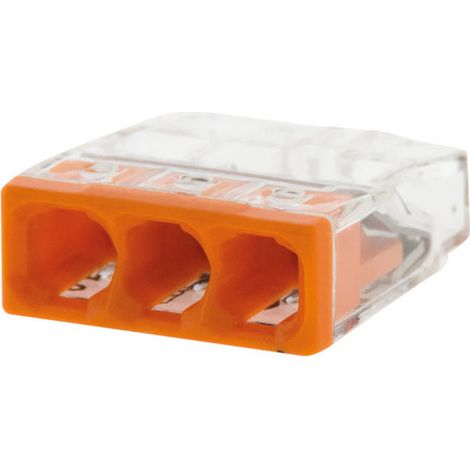 Borne WAGO S2273 3 entrées  pour fil rigide de 0.5 à 2.5mm, 10 pièces