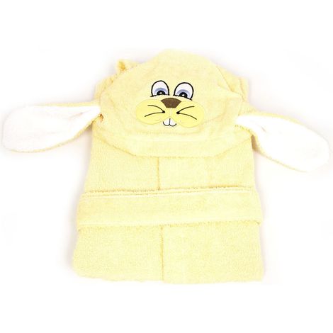Accappatoio Per Bambini Con Cappuccio Modello Coniglio Giallo, misura5-6annicoloreGiallo