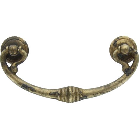 BL MANIGLIA 03027 121X58 MM OTTONE ANTICATO- 5,0 blister