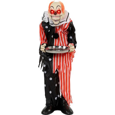 HOMCOM Animated Clown Halloween Decorations Outdoor Indoor (1/5)