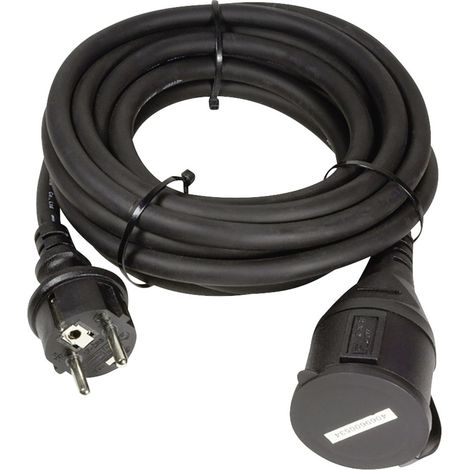 LogiLink LPS102 Strom Verlängerungskabel Schwarz 5.00 m H07RN-F 3G 1,5 mm² für Außenbereich geeign (1/4)