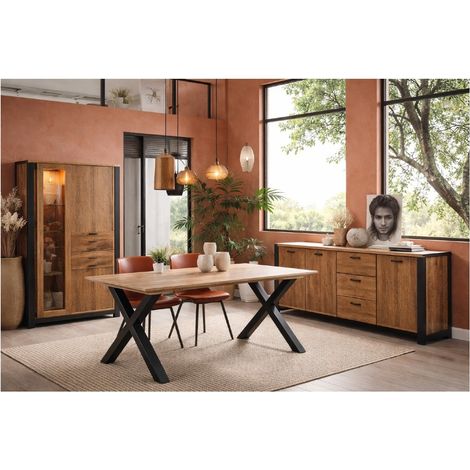 Salle à manger complète MONA (Buffet + Table pied X) (1/5)