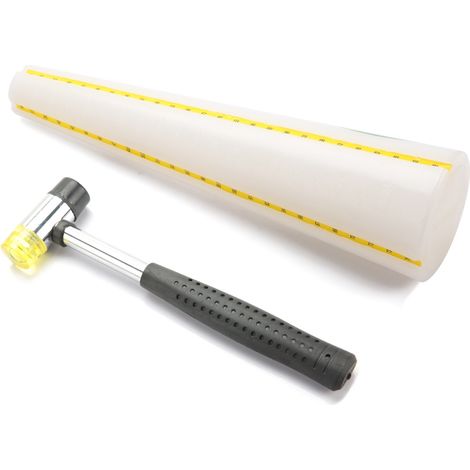 Ensemble d'outils de réparation et de fabrication de bijoux comprenant un mandrin de mesure pour bracelets, une tige de mesure en plastique et un marteau à bijoux. (1/5)