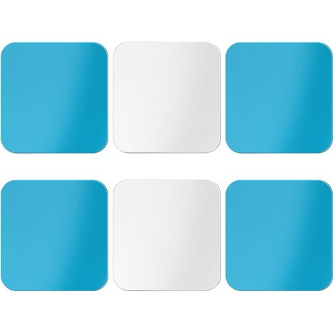 6pcs Bande Magnétique Adhésive, Métal Remplacer la Bande Magnétique avec Support Adhésif Bande Lumineuse Magnétique pour Éclairage LED Magnétique et Éclairage Sous le Comptoir (Carré) (1/5)