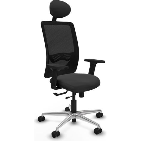Chaise de bureau piqueras y crespo Zulema noir mousse découpée (1/2)