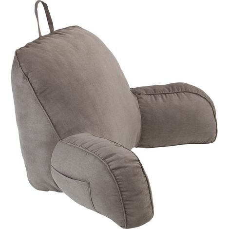 Bequemes Rückenkissen zum Sitzen im Bett, mit Tasche für Handy, Fernbedienung (1/5)