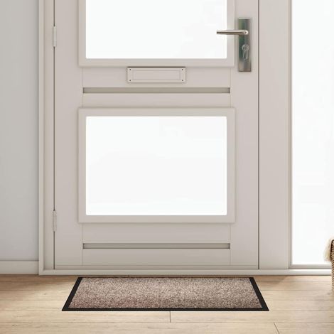 Fußmatte Beige 80 x 60 x 1,2 cm Teddystoff