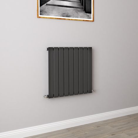 AICA Flat Panel Radiator Designer Central Heating Horizontal 600x612mm Single Anthracite