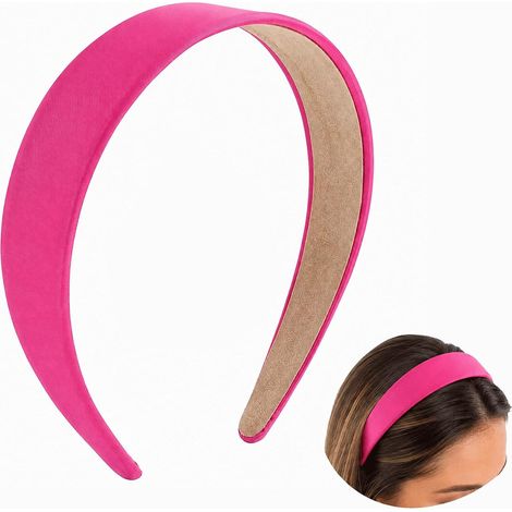 Classic Pink Headband, 4cm Wide Soft Fabric Hairband, Women's Accessory, Classic Headband for Hairstyling, Parties, Dates and Everyday Wear (1/5)