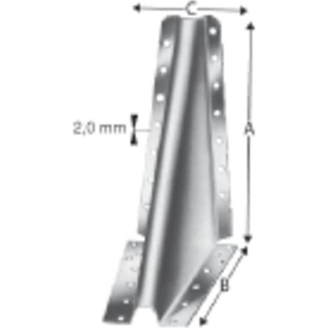 Echantignole KNAG 200x200mm - espesor 2mm (1/4)