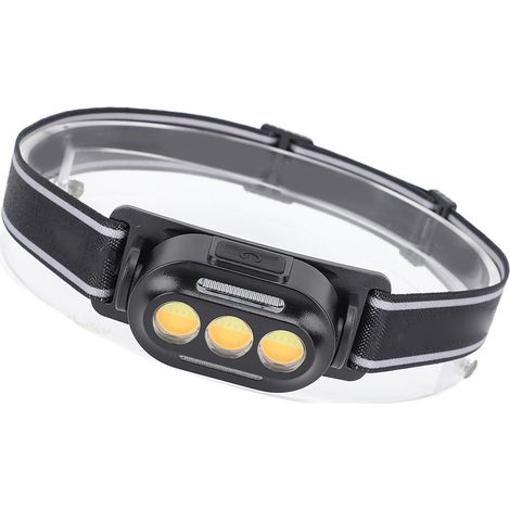 Lampe frontale étanche 500 mAh, rechargeable par USB, élastique, idéale pour le camping, le vélo et la pêche nocturne. (1/5)