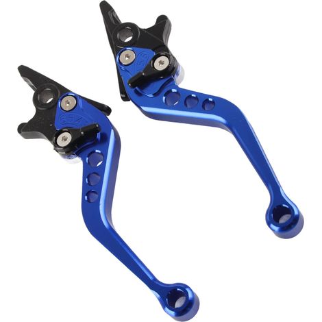 Levier de frein à disque double pour scooter bleu (1/5)
