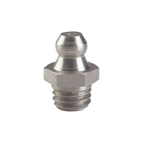 Graisseur hydraulique 10x150 à bec droit acier zingué - Algi