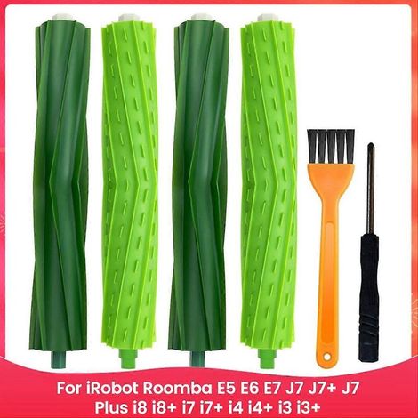 Pièces de rechange pour brosses à rouleau en caoutchouc pour iRobot Roomba E5 E6 E7 J7 J7+ J7 Plus I8 I8+ I7 I7+ I4 I4+ (1/5)