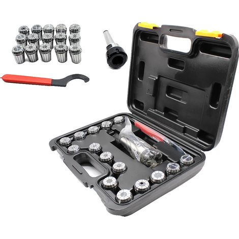 Jeu de mandrins MT3 ER32, 15 mandrins inclus, haute précision, matériaux durables (1/5)