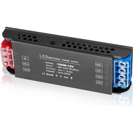 Transformateur LED 12 V 100 W, transformateur LED 230 V vers 12 V CC, alimentation à découpage (1/5)