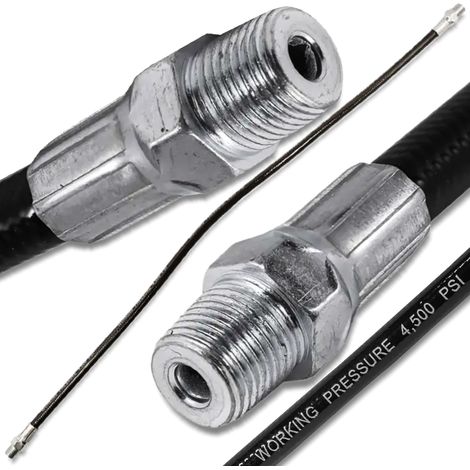 ROCKFORCE Flexibler Schlauch für Fettpresse 500 mm Technisches Polymer