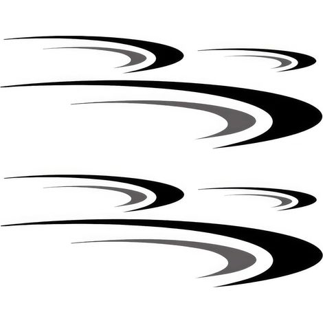 Lot de 6 autocollants graphiques à rayures en vinyle, grands autocollants en vinyle pour camping-car, remorque, camping-car (1/5)
