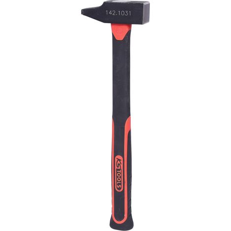 KS Tools Schlosserhammer, Fiberglasstiel, französische Form, 250g