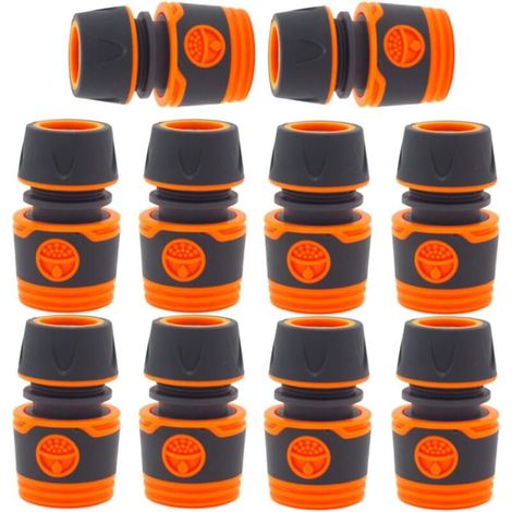 10 pezzi di connettori per tubo da giardino, connettori per tubo, connettori rapidi per tubo da giardino da 1/2 pollice, connettori per tubo, per lavaggio auto e collegamento tubo