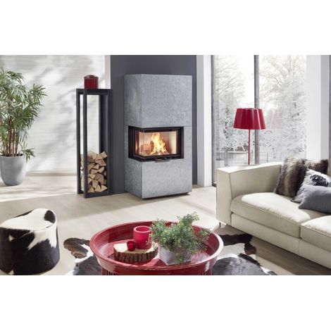 Olsberg Kaminofen OSORNO L 7,8 kW Ofen Kamin Holzofen Bausatz Stahl/Schwarz/rechts (1/2)