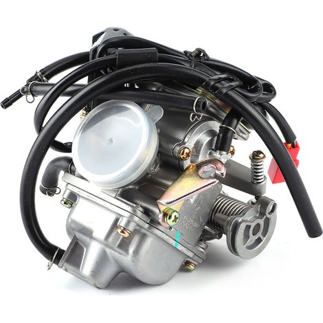 Carburateur de remplacement (24 mm/0,9 pouce) pour scooter 4 temps à quatre roues GY6 PD24J. Carburateur en zinc-fer conçu spécifiquement pour le scooter PD24J. (1/5)
