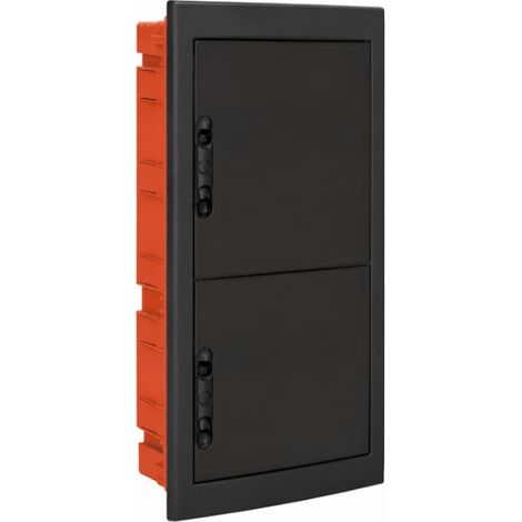 ETTROIT Centralino elettrico da incasso 72 moduli IP40 con portello cieco nero - DB112972B