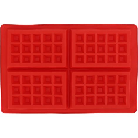 Waffle Silicone Mold Safe Good Elasticity Easy Demoulding DIY Baking Mold for Making Puddings Cake Chocolates4 Grid Rectangular 51060 (1/5)
