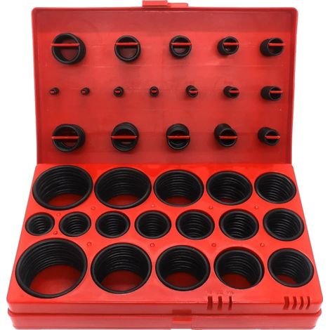 Assortiment de joints toriques, 32 tailles métriques, matériau en caoutchouc nitrile, 419 PCS Set (1/2)
