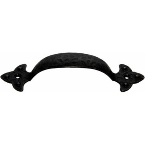 25 x MANIGLIA FERRO BATTUTO 316  90 MM NERO SFUMATO