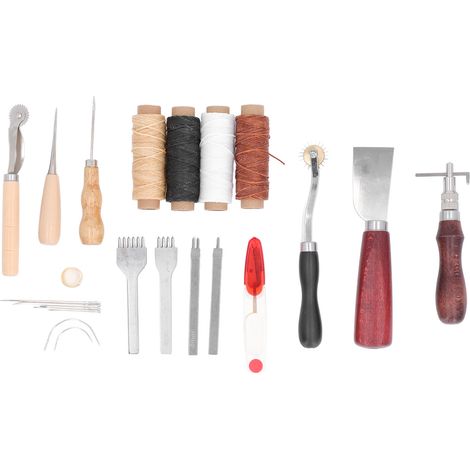 Outils de Maroquinerie en Cuir pour Réparation et Couture - Kit Complet de Perçage et Découpe (1/5)