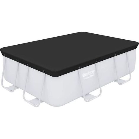 Couverture Piscine - 269 x 179 cm - Pour Piscine Rectangulaire - PVC - Gris Anthracite - 1 Pièce (1/5)