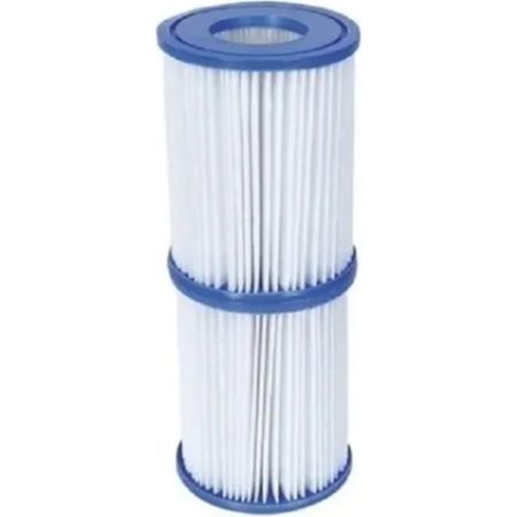 Packung mit 2 wiederverwendbaren, aufblasbaren PP-Filterkartuschen für Schwimmbecken (Ersatz). (1/5)