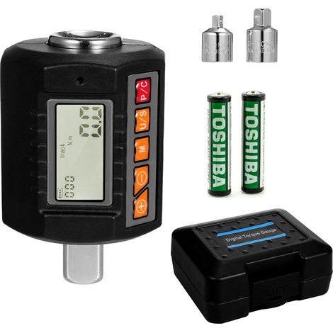 Llave dinamométrica con adaptador de 6-200 Nm, reducción de 1/2" CrV, electrónica (1/5)