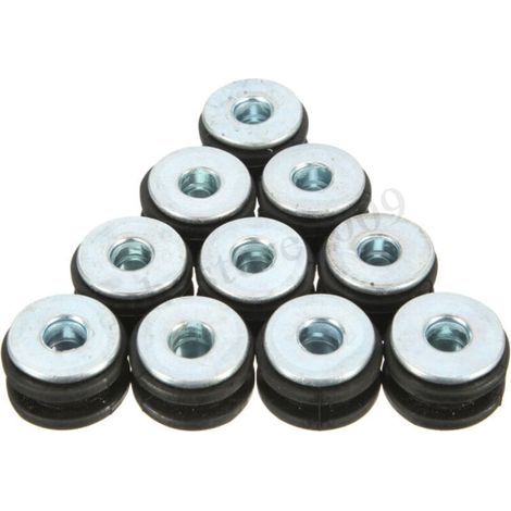20 Pièces Embouts En Caoutchouc M6 Pour Carénage Et Capot De Moto – Tampons Antivibrations Universels Pour La Plupart Des Modèles (1/3)