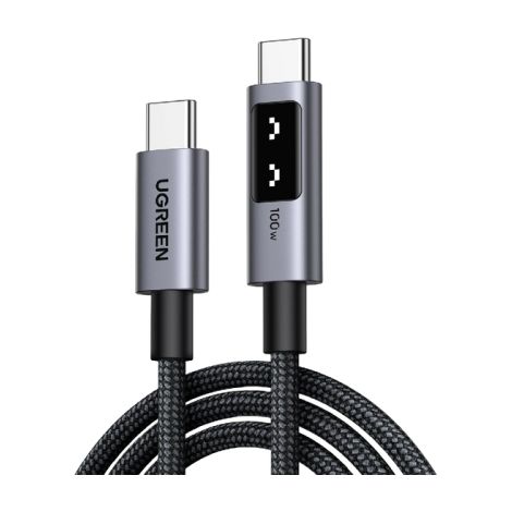 CABLE UGREEN UNO USB-C A USB-C TRENZADO 100W