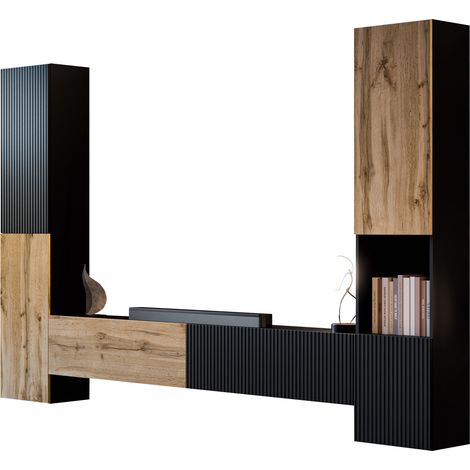 Conjunto de salón Species I, Negro + Roble wotan