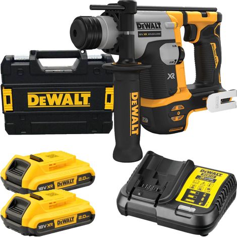 DeWALT DCH172D2-GB 18V XR Cordless Brushless Ultra Compact SDS+ Rotary Hammer Drill With 2x2Ah Batts, Charger In Case (1/3)