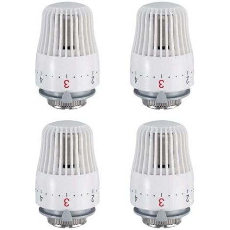 Lot de 4 têtes thermostatiques, tête de rechange pour vanne de radiateur M30 x 1,5, vanne de radiateur thermostatique,TRIMEC (1/4)