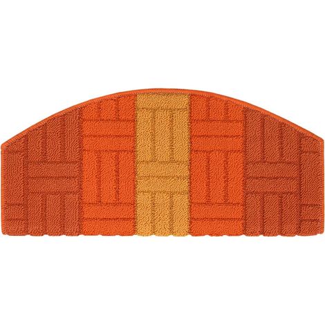 Tappeto Copri Gradini 3D Proteggi Scala Salvagradino Antiscivolo Semiluna 100% Made In Italy - Arancione