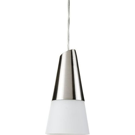 Suspension acier brossé opale Ø 92mm rail 1 allumage LED 6W 2700K 360lm GU10 230V IP20 LED ZIP SG Lighting (1/4)