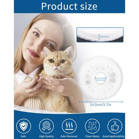Filtres de rechange pour fontaine à eau pour chat et chien, lot de filtres à charbon actif pour distributeur d'eau, système de filtration triple action