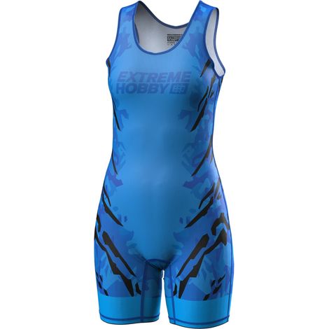 Black Panther Damen-Wrestling-Trikot, Größe M, Blau