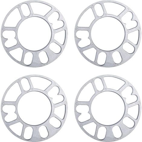 4 Pcs Elargisseur De Voie Alliage Aluminium, Roue Élargis Modifiés, 4 Trous, 5 Trous, Entretoise De Roue En Alliage 8mm (1/5)