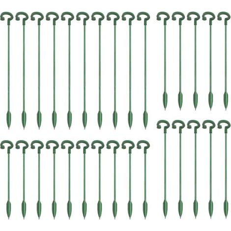 GDHZS- Lot de 30 tiges de support pour plantes - Fixation solide en fibre de verre - Support pour orchidées - Support de croissance des plantes - 17/27/37 cm (1/5)
