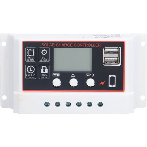 Régulateur solaire 20A pour batterie lithium, fonction de protection simple, contrôleur photovoltaïque (1/5)