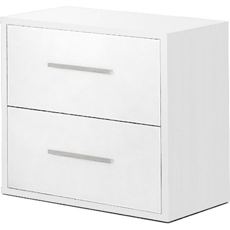 Mesita 2 Cajones 42X40X28 Blanco